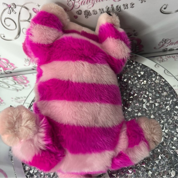 Cheshire Cat plush Disney stuffed animal Alice in wonderland cat neon pink smile - Picture 5 of 7